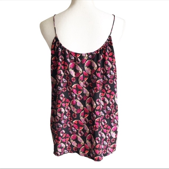 Tucker Silk Spaghetti Strap Camisole Abstract Print Size Small - Picture 9 of 11